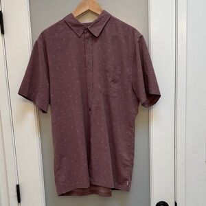 Vuori Men's Bridge Casual Button Down Shirt - Burgundy